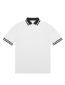 Heren Polo B&C Active PG001 Wit-Zwart